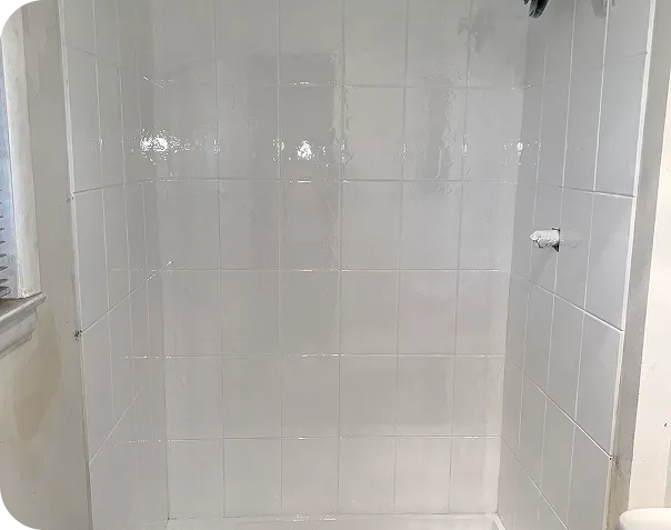 Tile restoration showcasing enhanced color and sleek finish