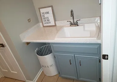 After sink restoration with bright like-new appearance