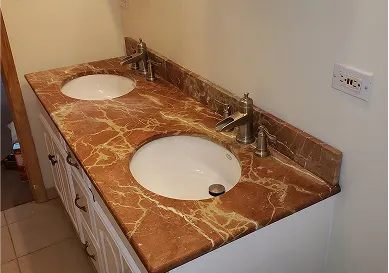 Before sink refinishing displaying rust and dull enamel